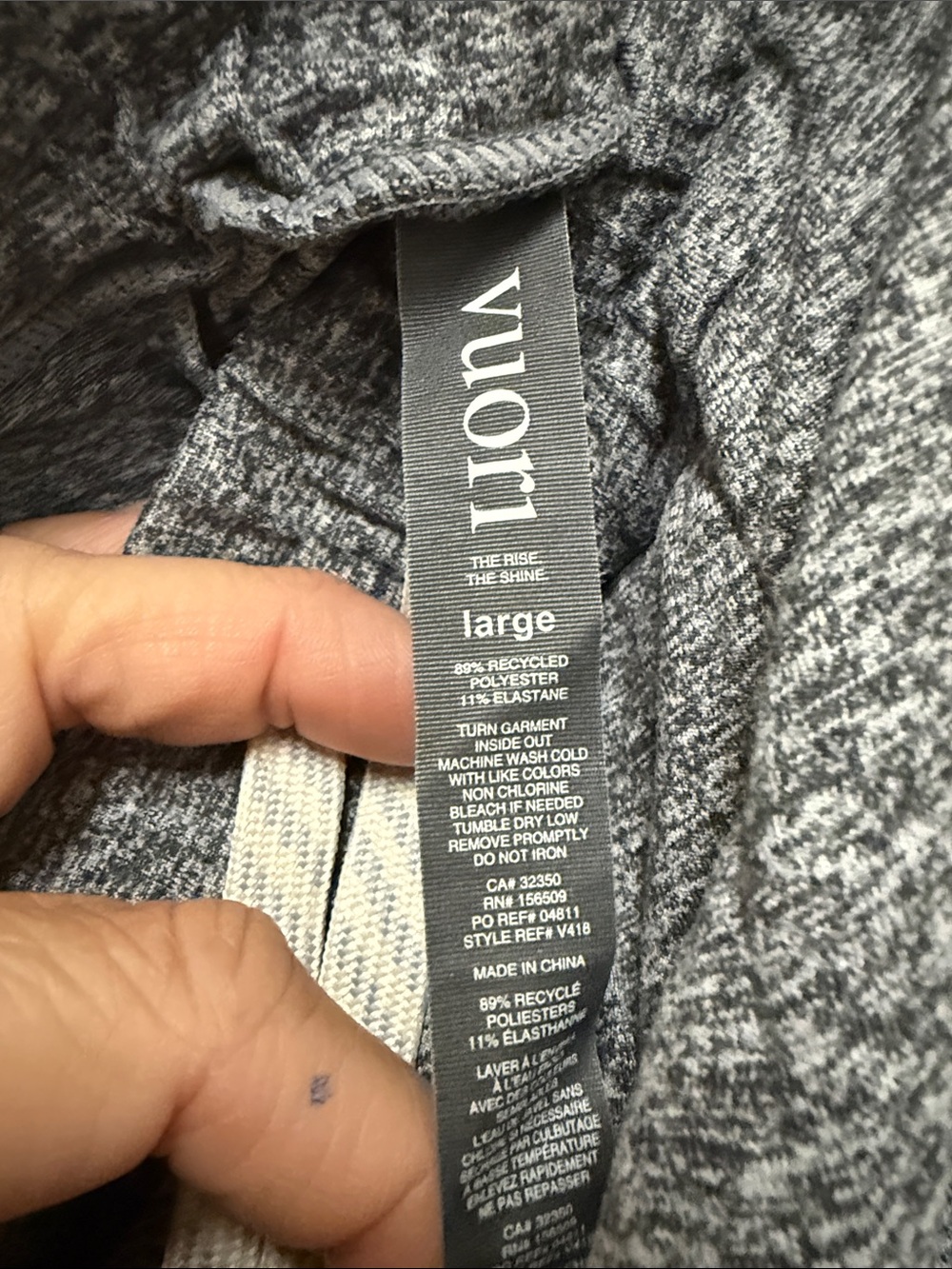 Men's VUORI Gray Ponto Performance Pants Size Large V418 - Picture 13 of 15